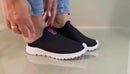 Tênis Meia Feminino Calce Fácil Botinha Ortopédico Esportivo Sneaker Slip On Casual confortável Academia