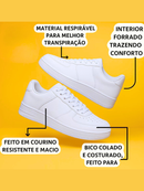 Tênis Casual Branco Feminino Masculino Conforto Premium Academia Original