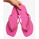 Chinelo Feminino com Glitter e Pingentes Elegante