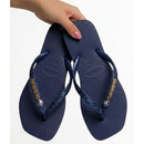 Chinelo Feminino com Glitter e Pingentes Elegante