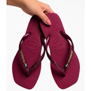 Chinelo Feminino com Glitter e Pingentes Elegante