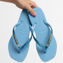 Chinelo Feminino com Glitter e Pingentes Elegante - Nova Tendência