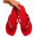 Chinelo Feminino com Glitter e Pingentes Elegante